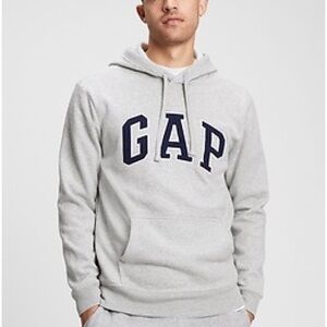 GAP Gray Hoodie with Navy Logo